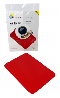 Afombrillas antideslizante rectangular - rojo 25,5 x 18,5 cm