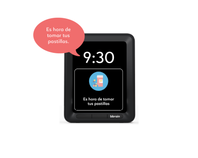 BBrain Reminder Day Clock_black_reminder_ES