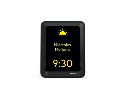 BBrain Reminder Day Clock_black_visually impaired_ES