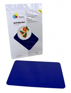 Afombrilla antideslizante rectangular  - azul 35,5 x 25,5 cm